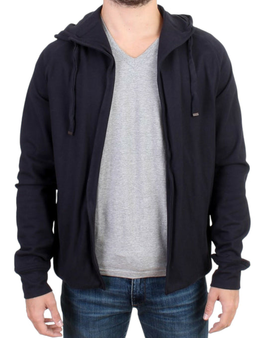 Costume National Elegant Blue Cotton Hoodie