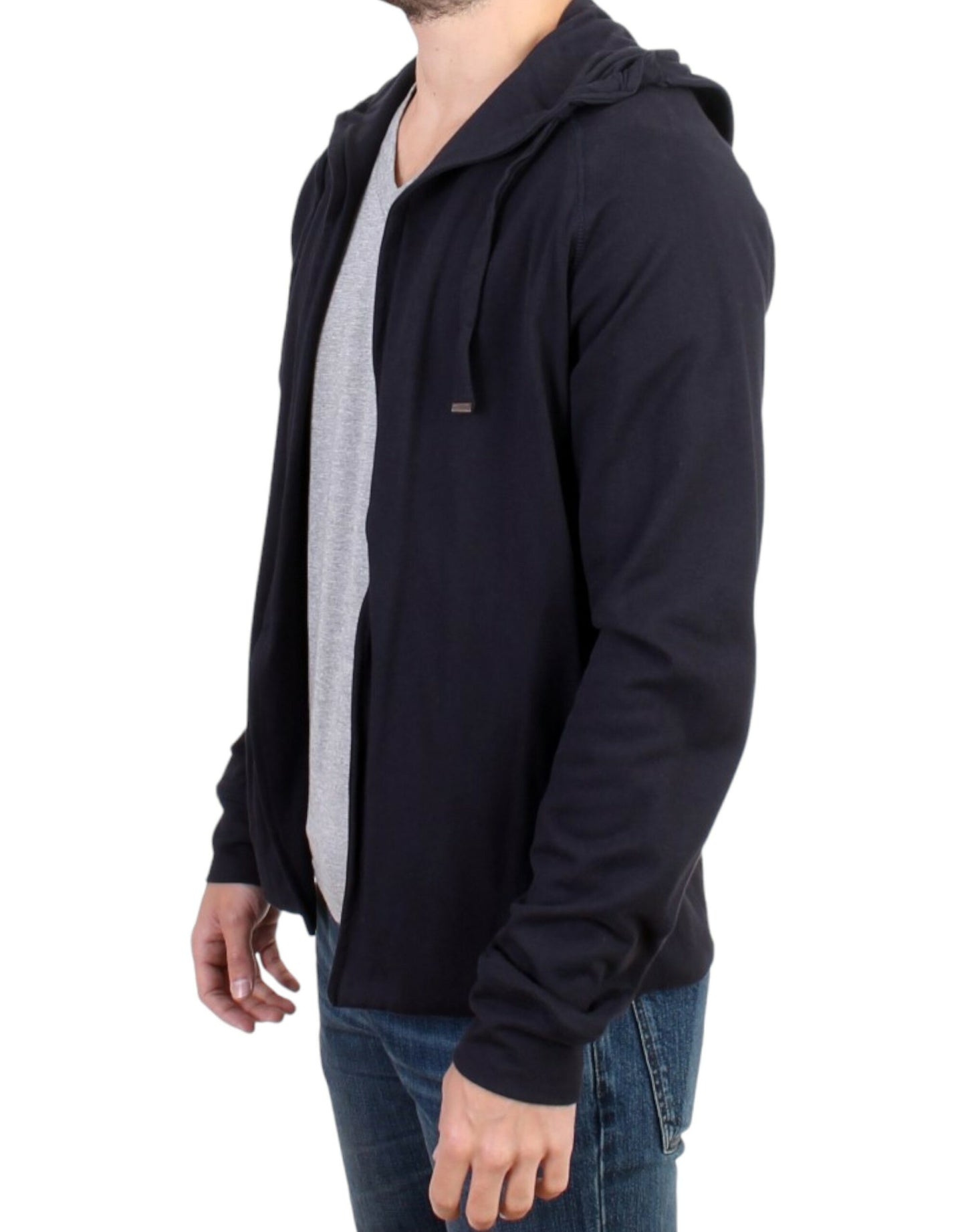 Costume National Elegant Blue Cotton Hoodie