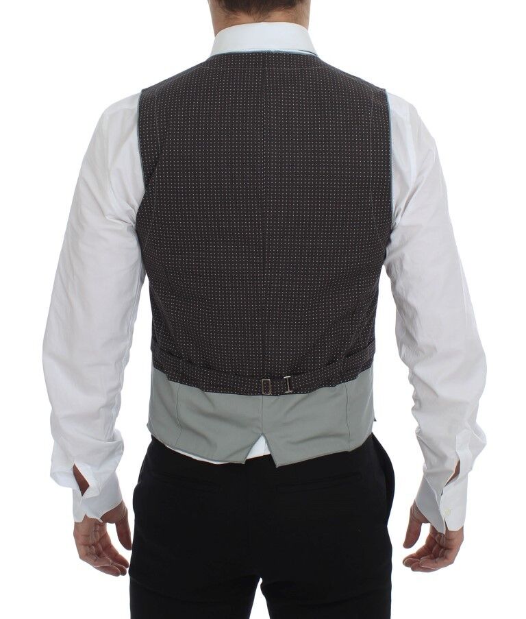 Dolce &amp; Gabbana Elegant Gray Cotton Dress Vest