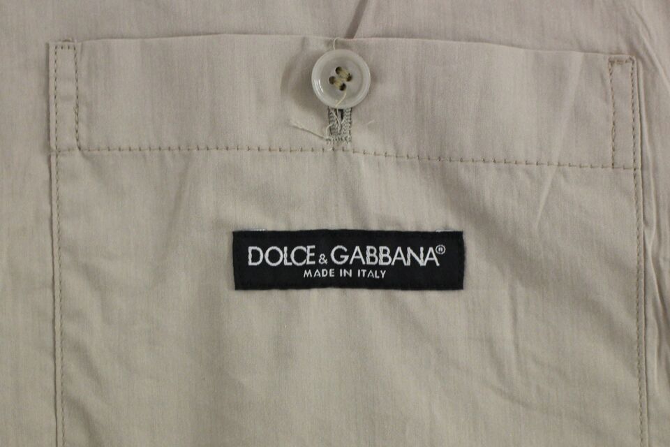 Dolce &amp; Gabbana Elegant beige cotton vest - Slim Fit