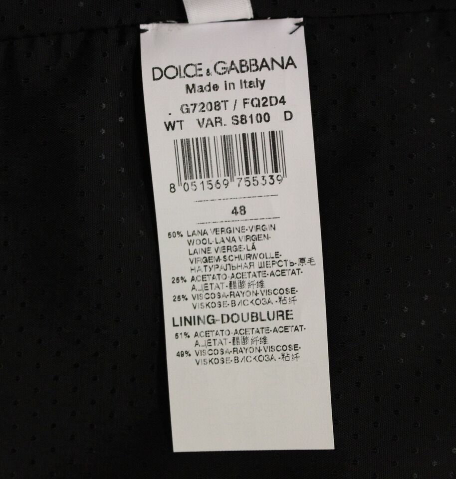 Dolce &amp; Gabbana Elegant Gray Wool Blend Dress Vest