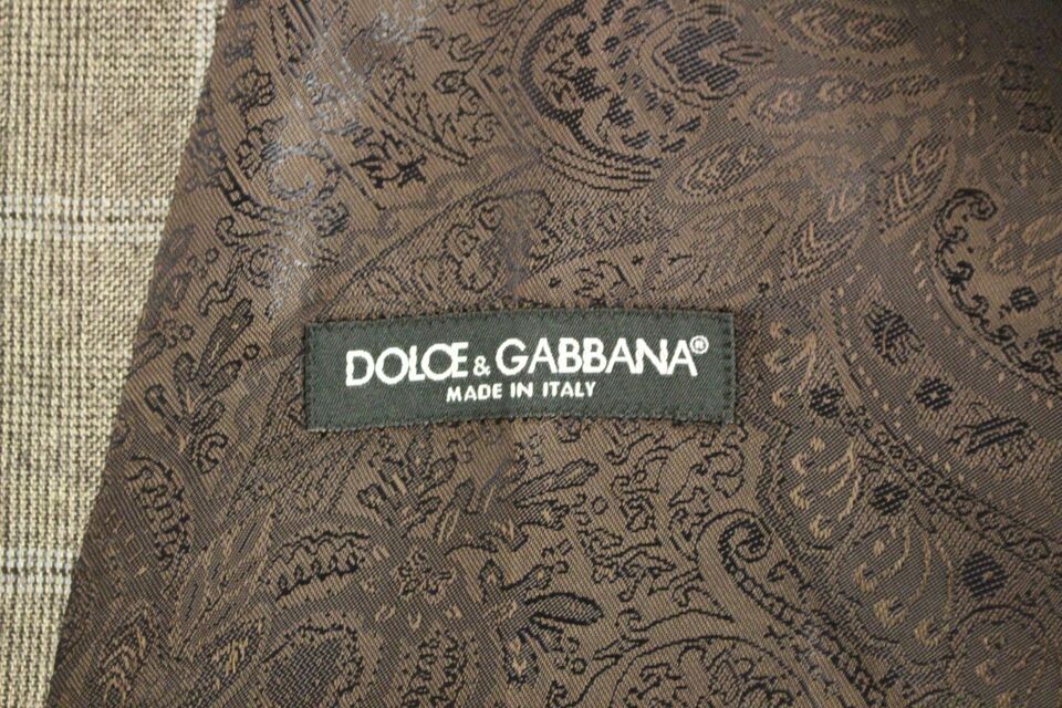 Dolce &amp; Gabbana Elegant brown checked wool vest