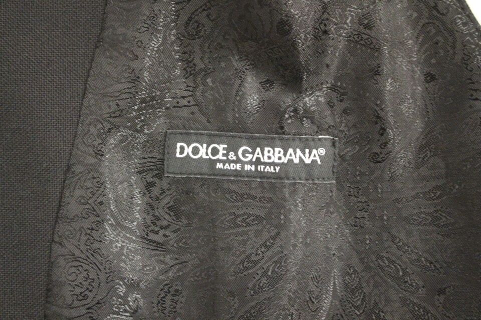 Dolce & Gabbana Elegantes schwarzes Wollkleid Vest