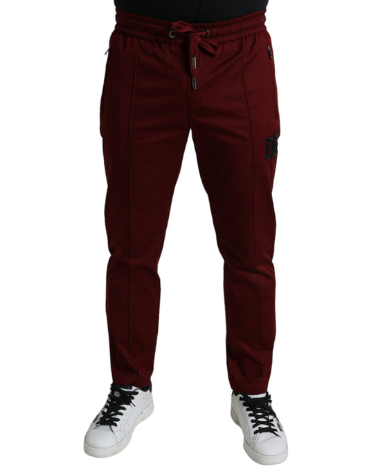 Dolce & Gabbana Kastanienbraune Baumwoll-Stretch-Jogger-Hose