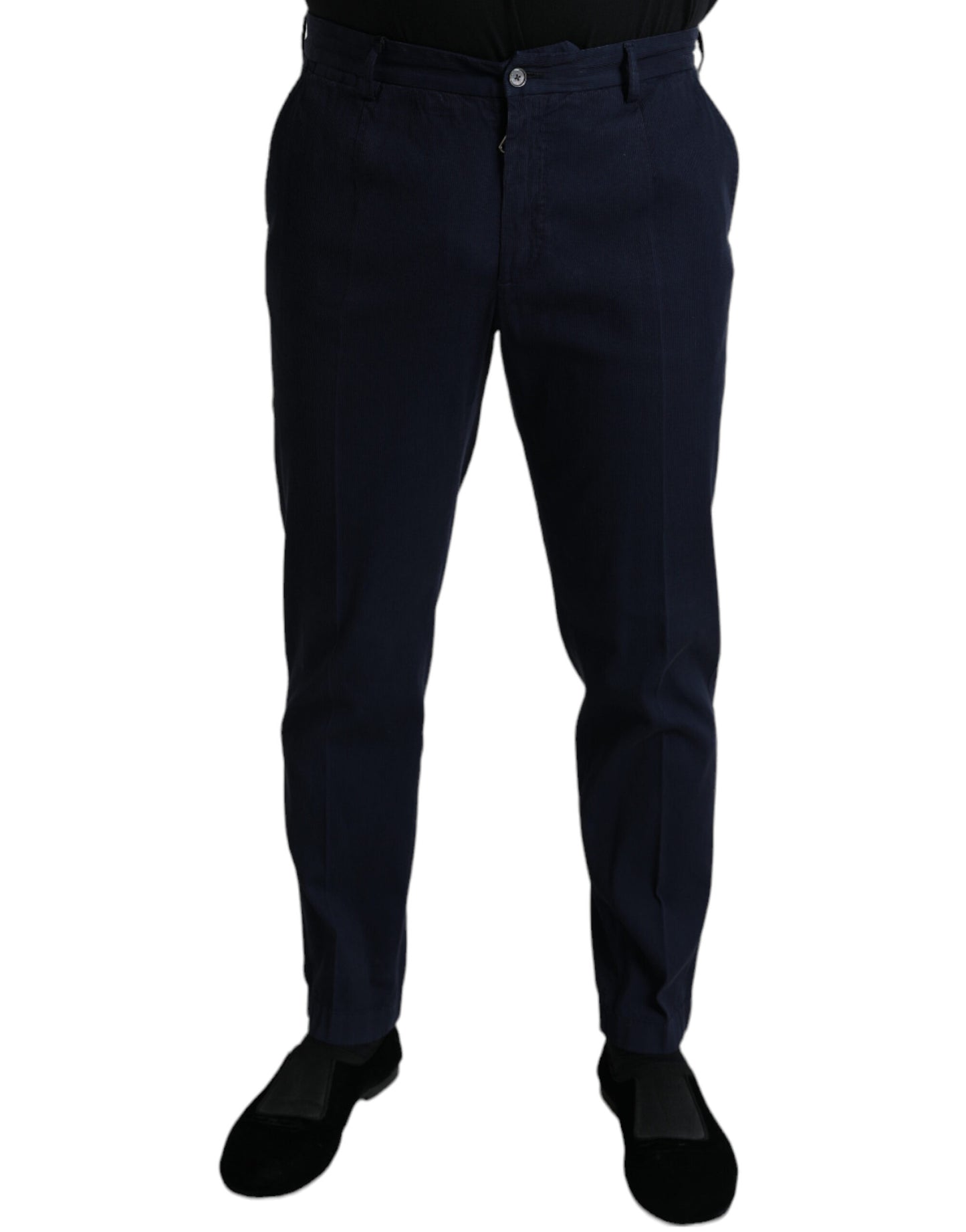 Dolce &amp; Gabbana Elegant dark blue skinny dress pants