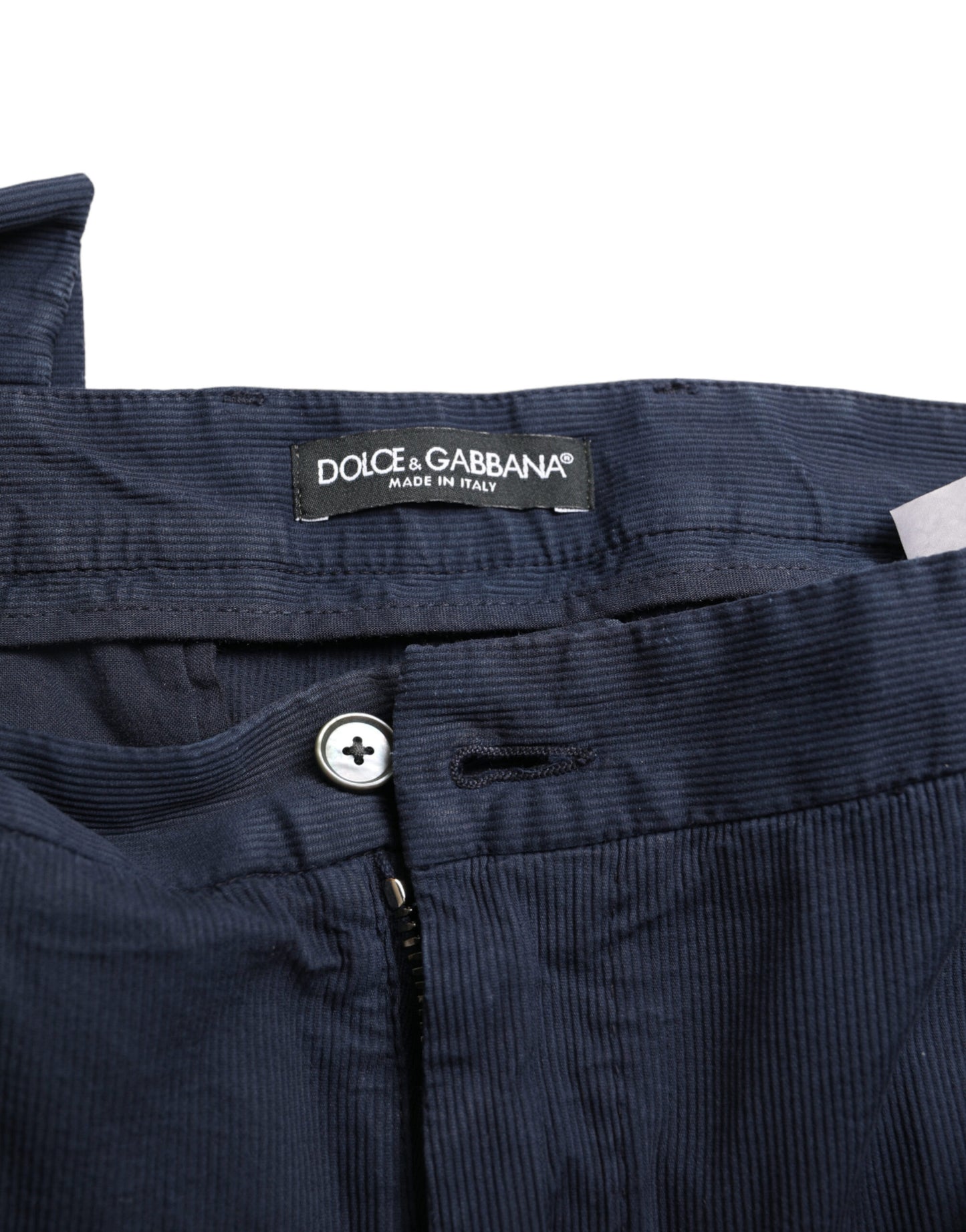 Dolce &amp; Gabbana Elegant dark blue skinny dress pants