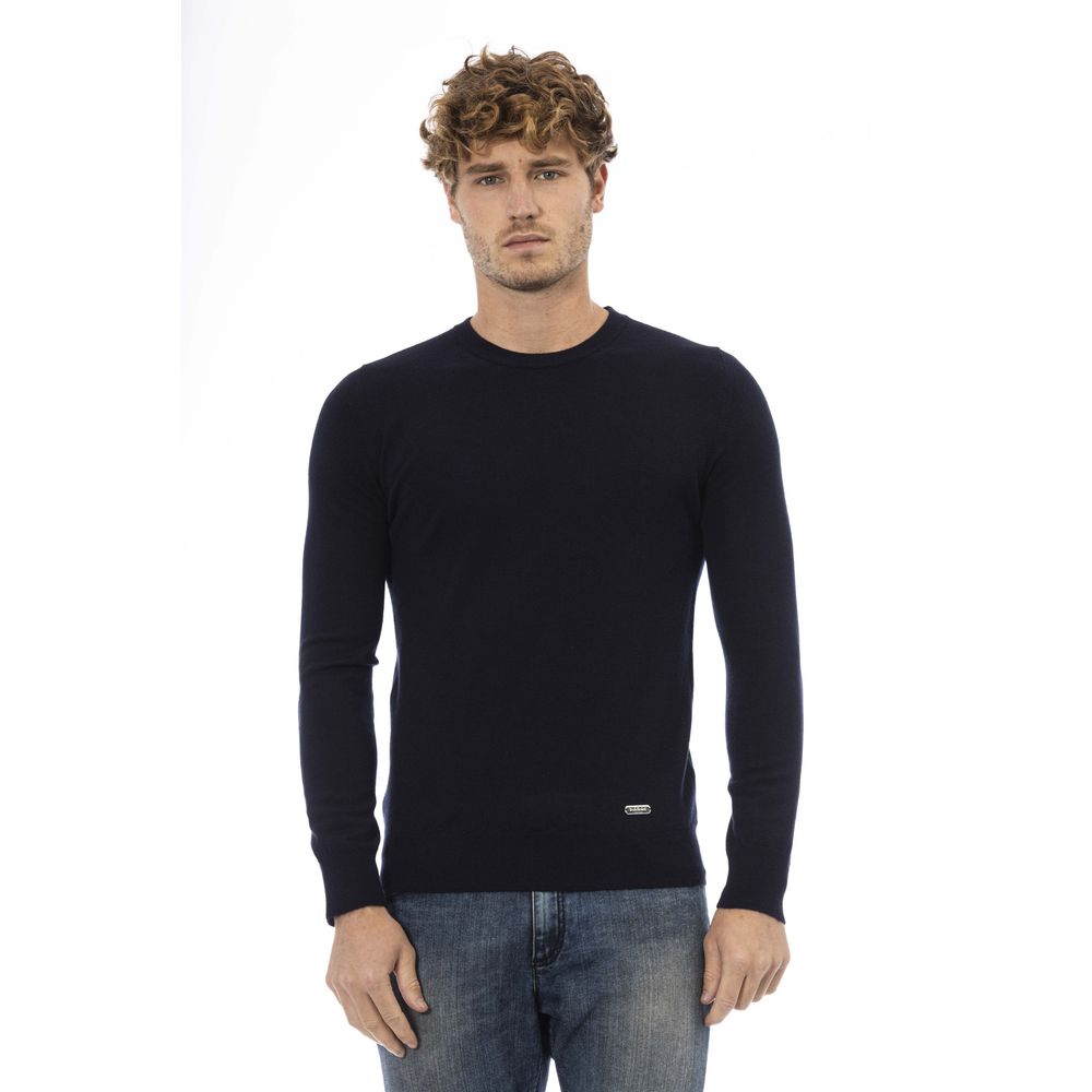 Baldinini Trend Blue Wool Sweater for Men