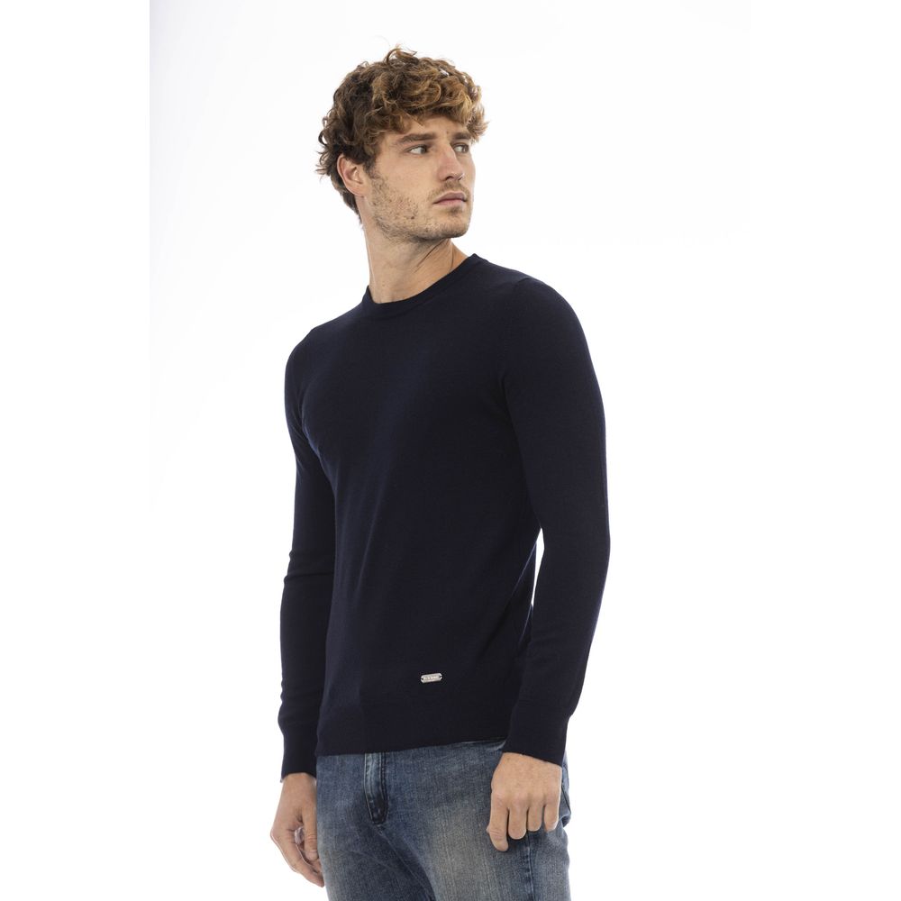 Baldinini Trend Blue Wool Sweater for Men