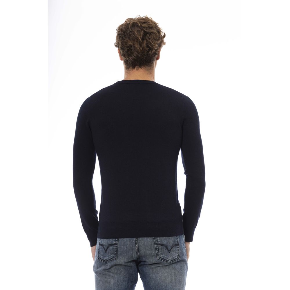 Baldinini Trend Blue Wool Sweater for Men