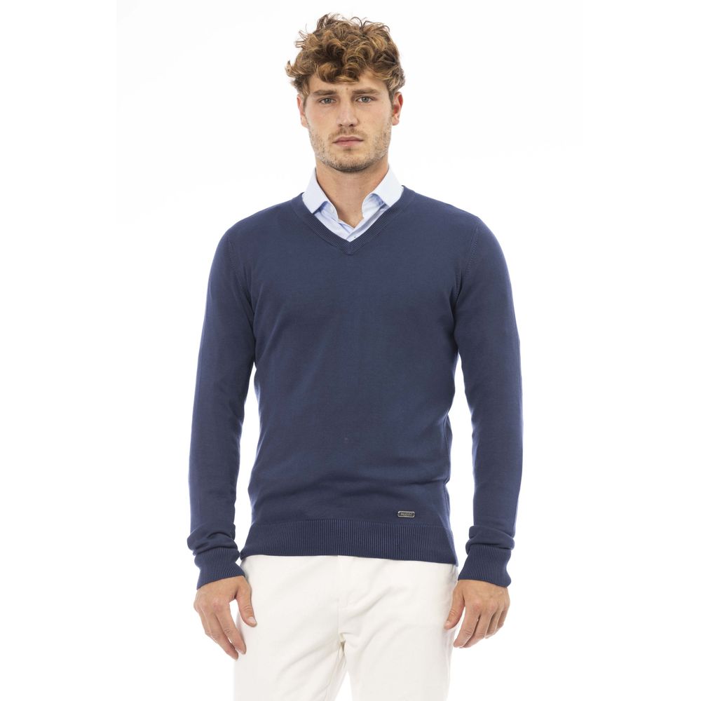 Baldinini Trend Blue Modal Sweater for Men