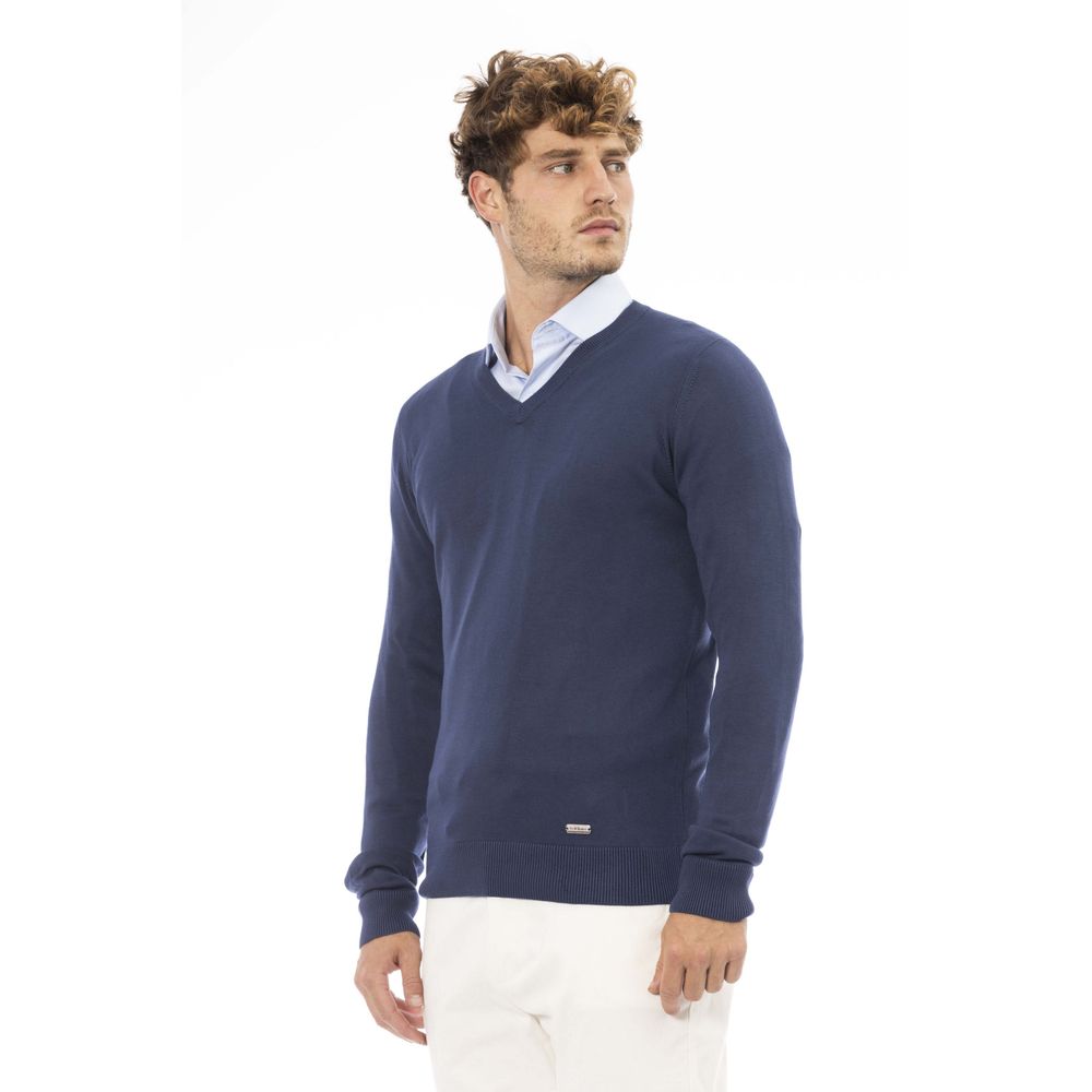 Baldinini Trend Blue Modal Sweater for Men