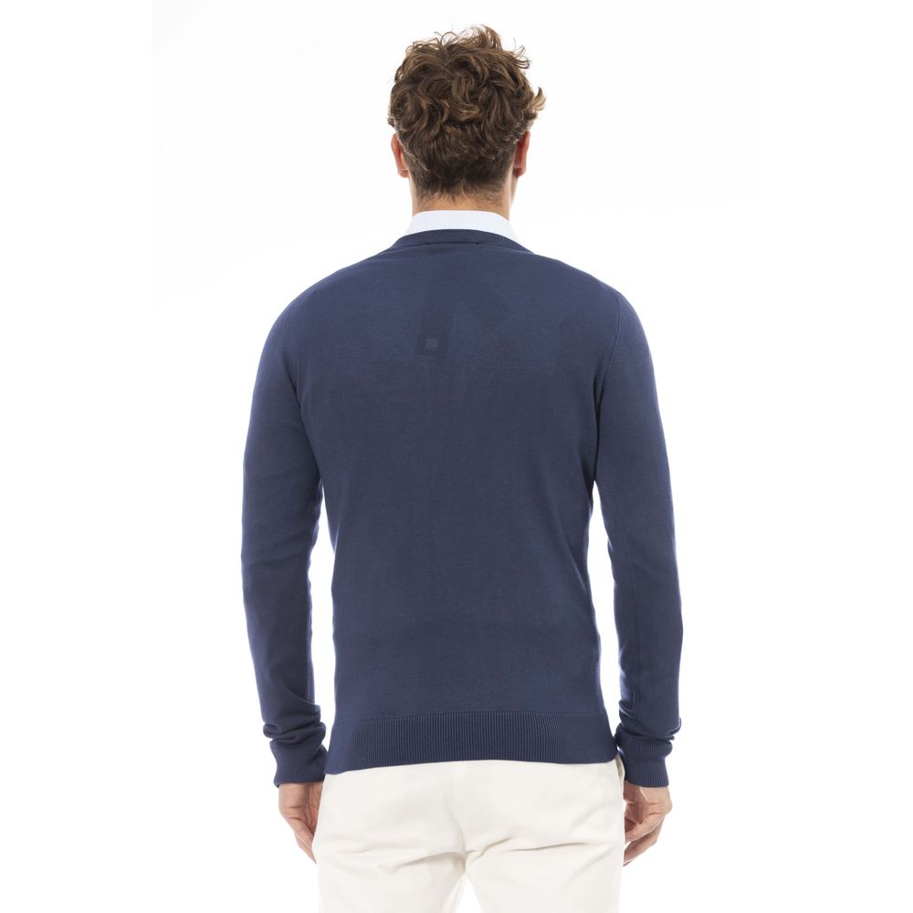 Baldinini Trend Blue Modal Sweater for Men