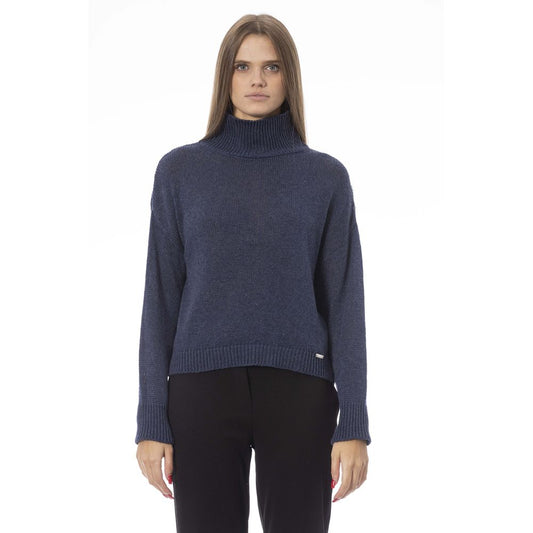 Baldinini Trend Blue Wool Sweater for Women