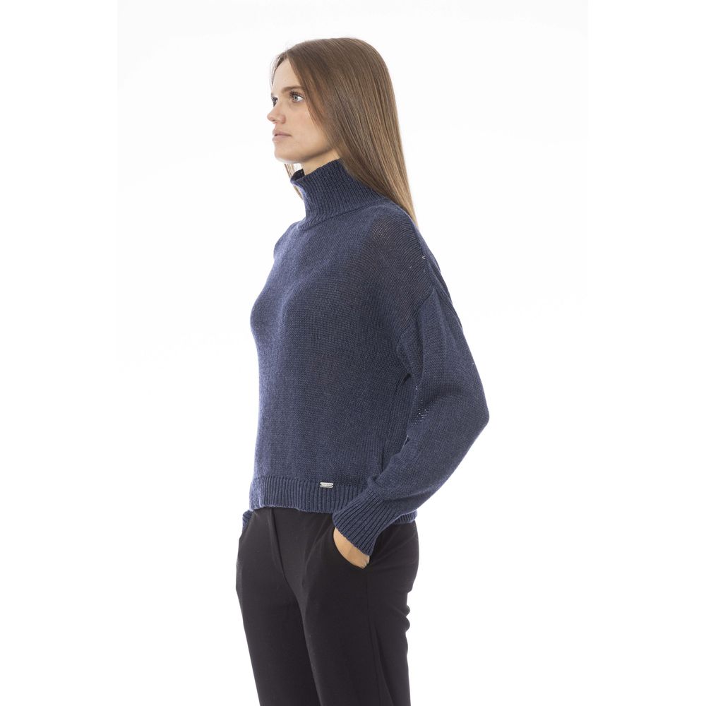 Baldinini Trend Blue Wool Sweater for Women