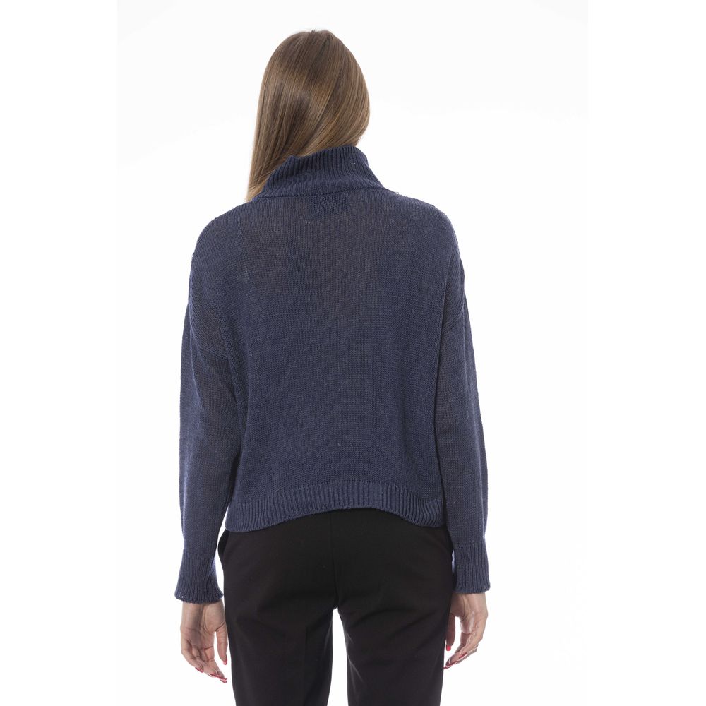 Baldinini Trend Blue Wool Sweater for Women