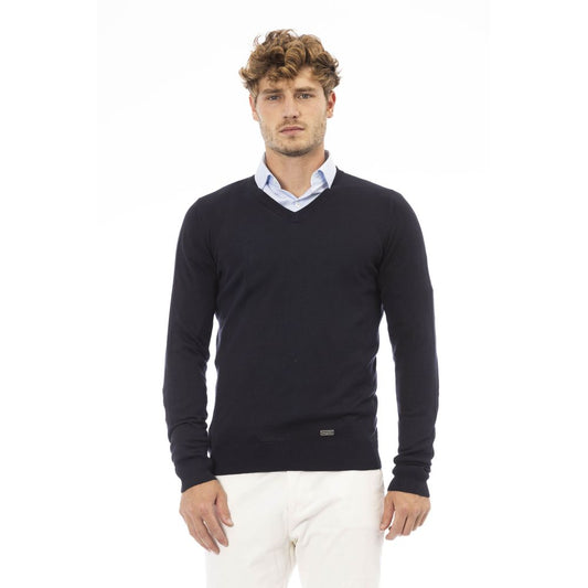 Baldinini Trend Blue Modal Sweater for Men