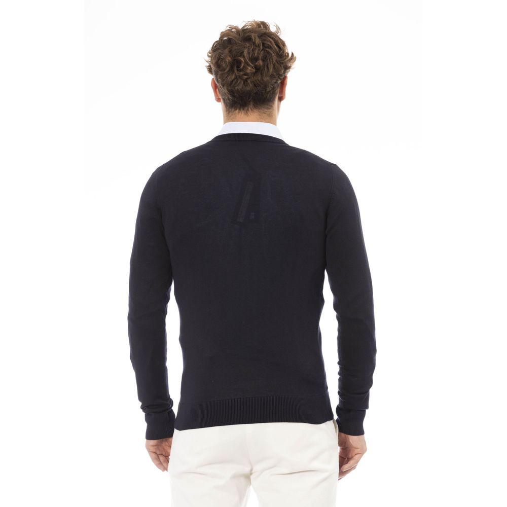 Baldinini Trend Blue Modal Sweater for Men