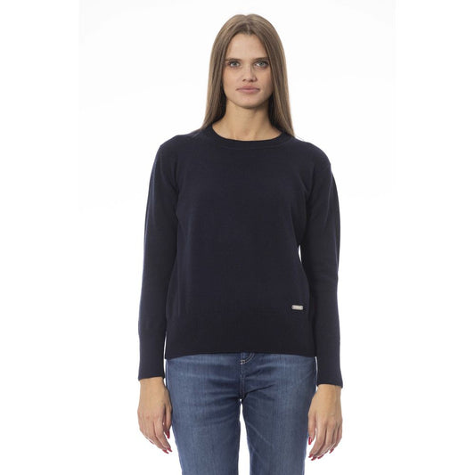 Baldinini Trend Blue Wool Sweater for Women