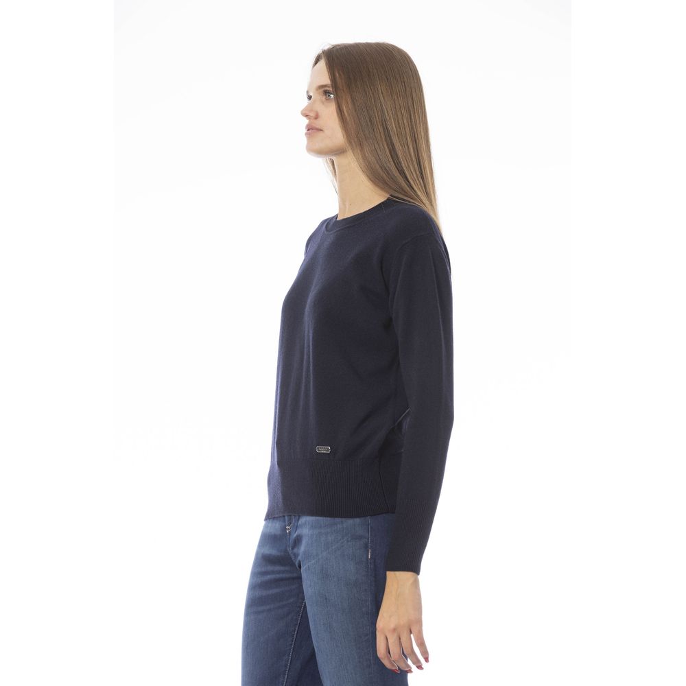 Baldinini Trend Blue Wool Sweater for Women