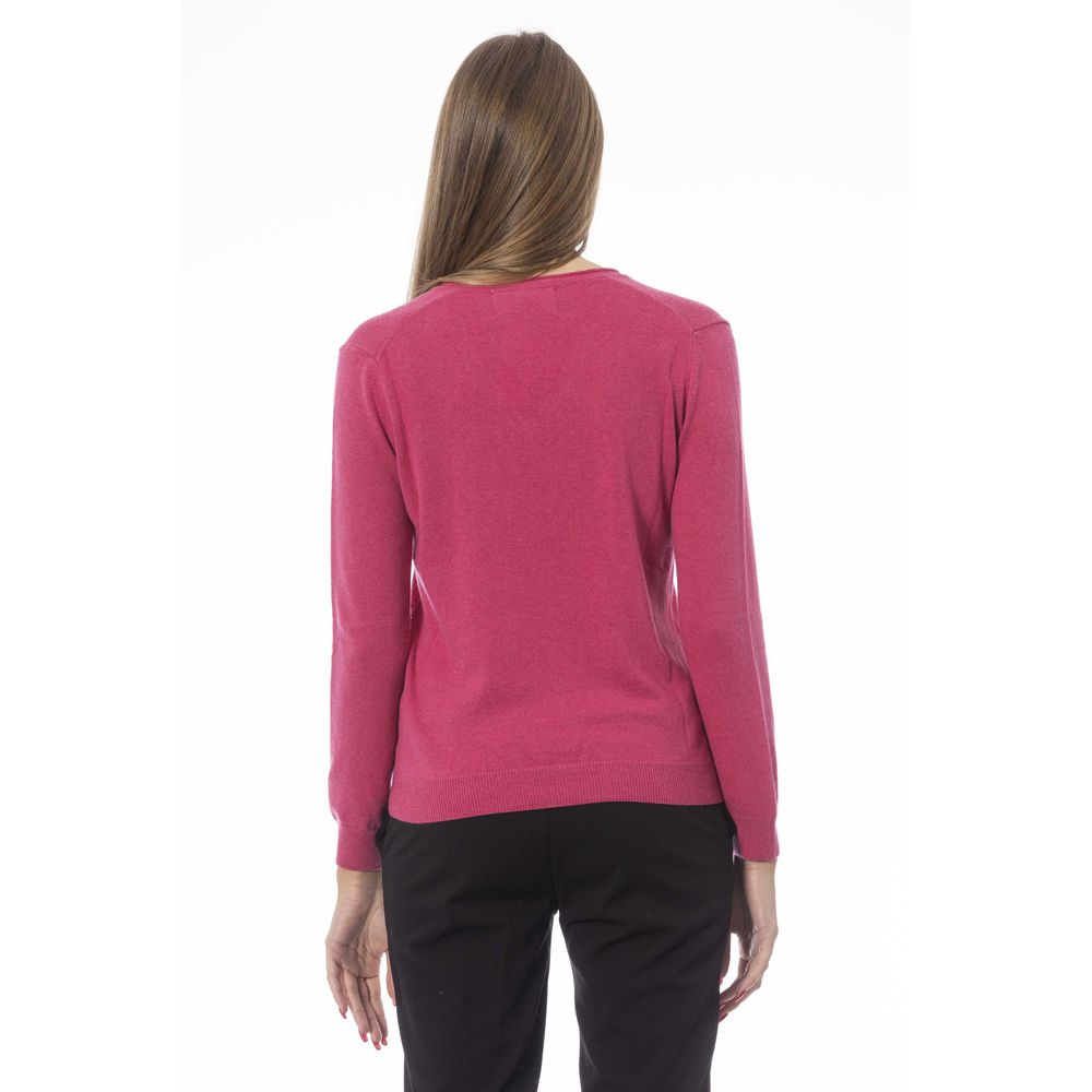 Baldinini Trend Fuchsia Kaschmir Damen Pullover