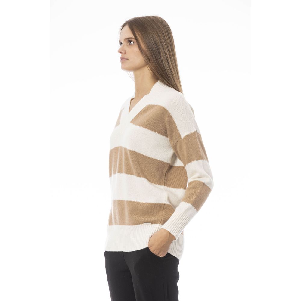 Baldinini Trend Beige Cashmere Women's Sweater