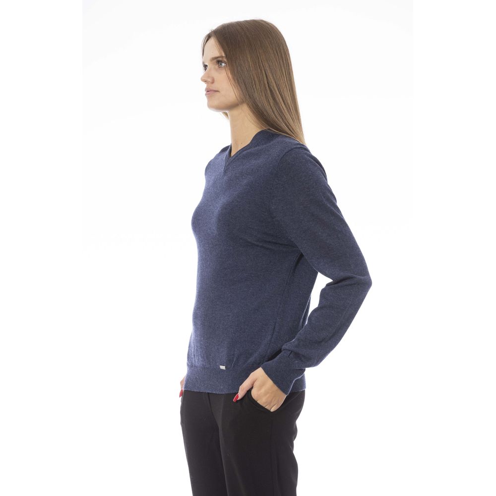 Baldinini Trend Blue Wool Sweater for Women