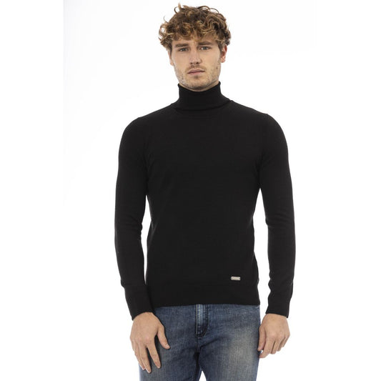 Baldinini Trend Schwarzer Pullover aus Wolle für Männer