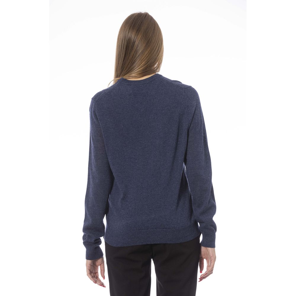 Baldinini Trend Blue Wool Sweater for Women