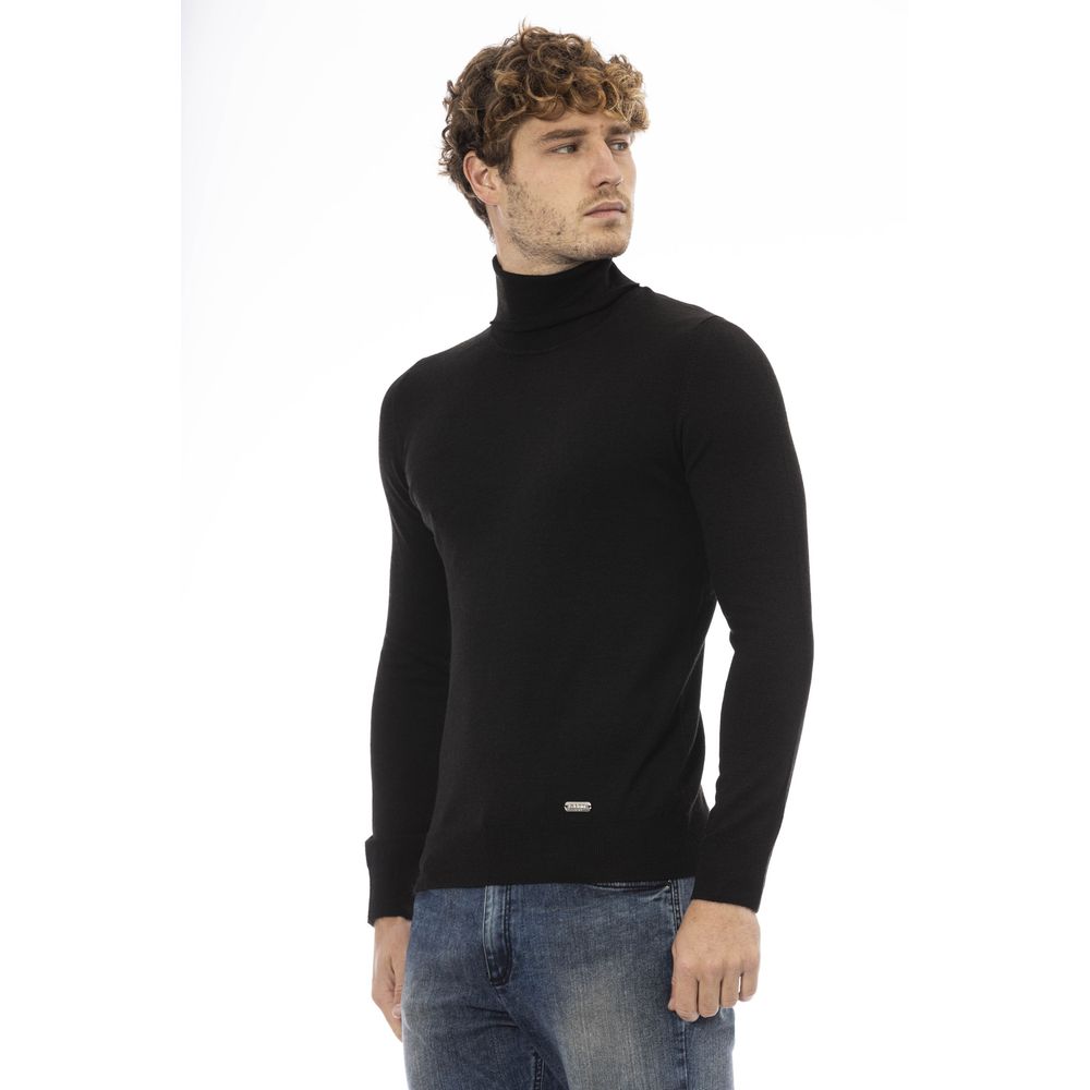 Baldinini Trend Schwarzer Pullover aus Wolle für Männer