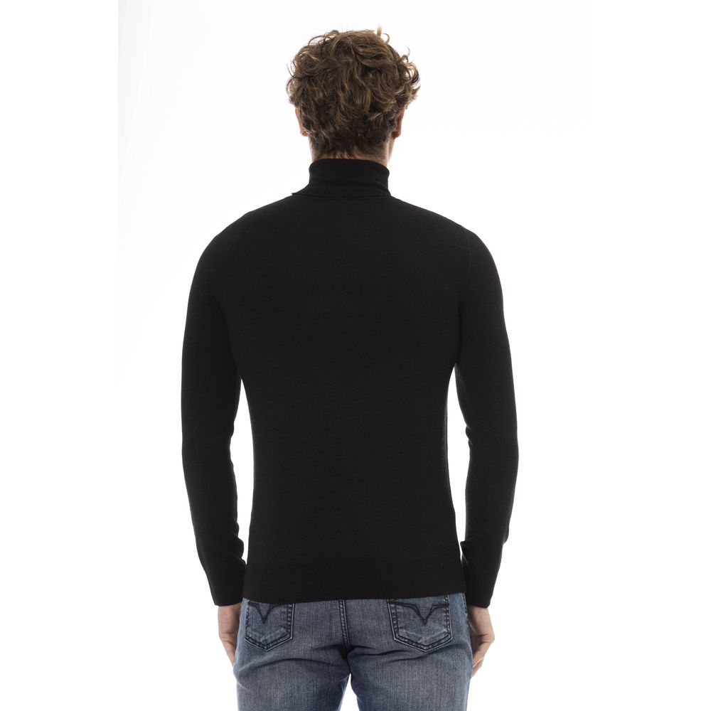 Baldinini Trend Schwarzer Pullover aus Wolle für Männer