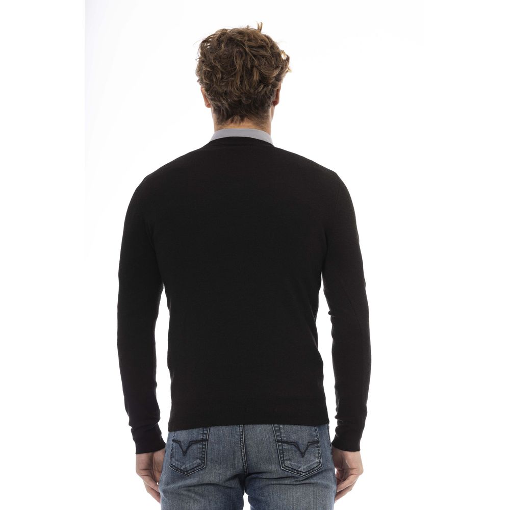 Baldinini Trend Schwarzer Pullover aus Wolle für Männer