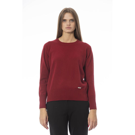 Baldinini Trend Sweater made of red wool for women