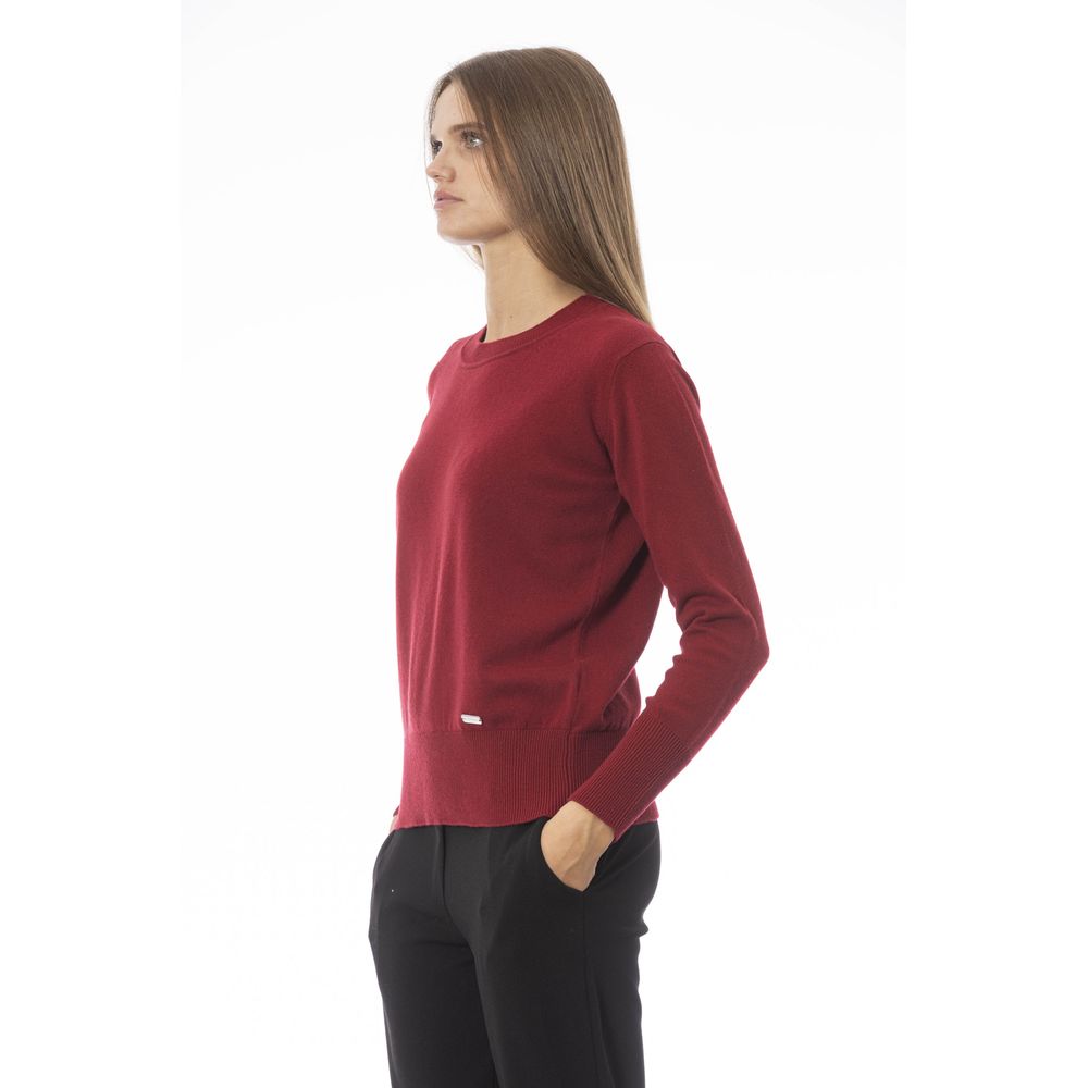 Baldinini Trend Sweater made of red wool for women