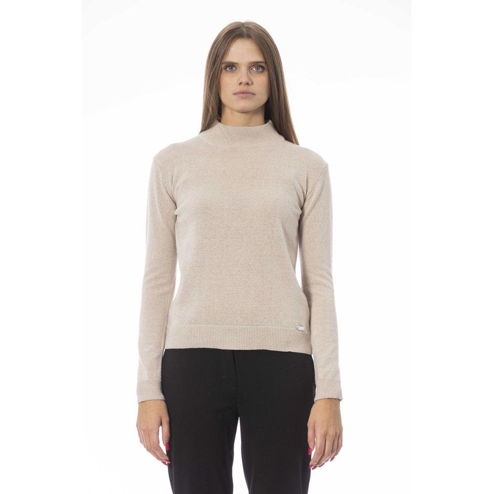 Baldinini Trend Beige Cashmere Women's Sweater