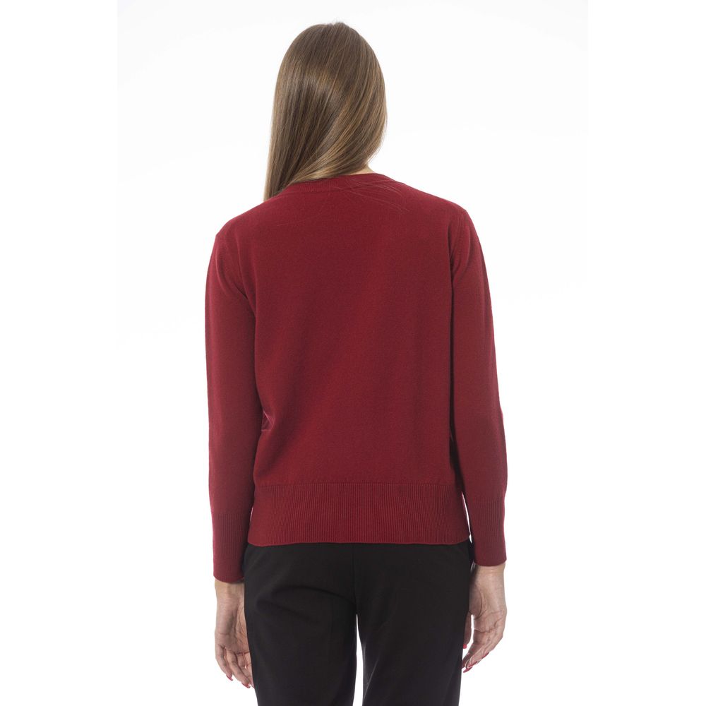 Baldinini Trend Sweater made of red wool for women