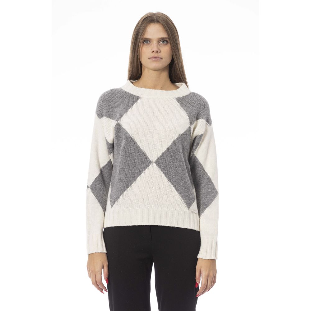 Baldinini Trend Grey Wool Sweater for Women