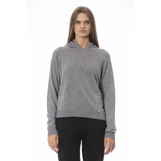 Baldinini Trend Grey Wool Sweater for Women