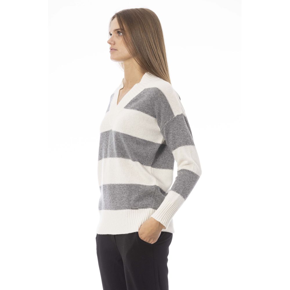 Baldinini Trend Grey Wool Sweater for Women