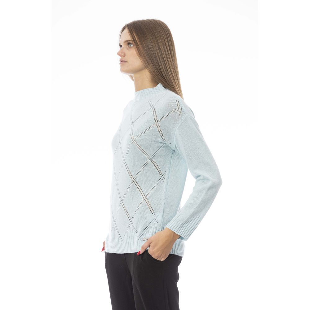 Baldinini Trend Light Blue Wool Sweater for Women