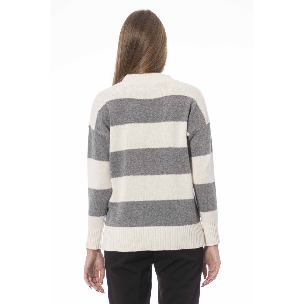 Baldinini Trend Grey Wool Sweater for Women