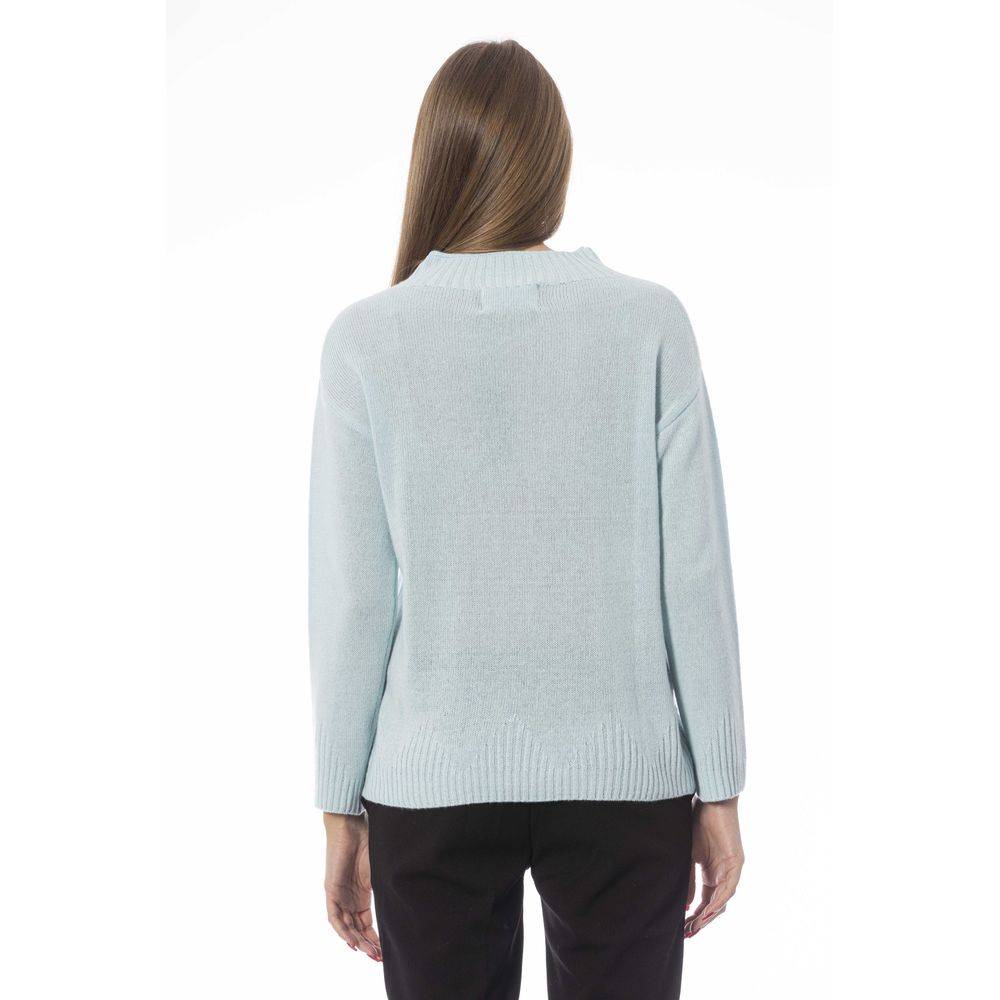 Baldinini Trend Light Blue Wool Sweater for Women