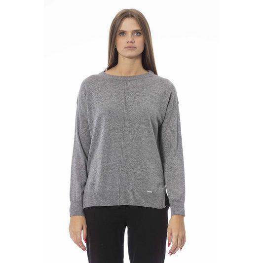 Baldinini Trend Grey Viscose Sweater for Women