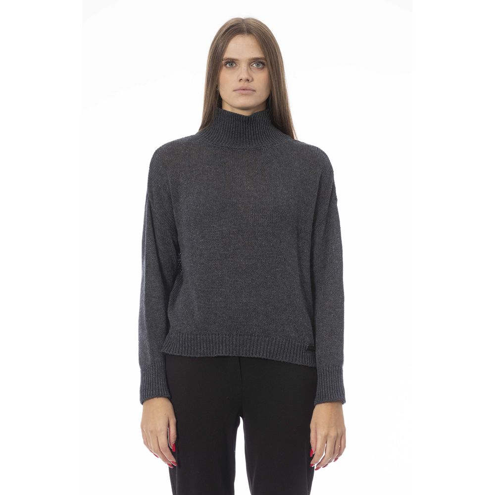 Baldinini Trend Grey Wool Sweater for Women