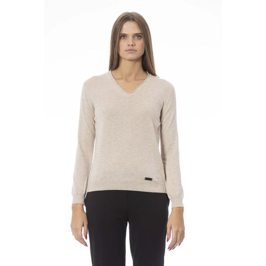 Baldinini Trend Beige Cashmere Women's Sweater