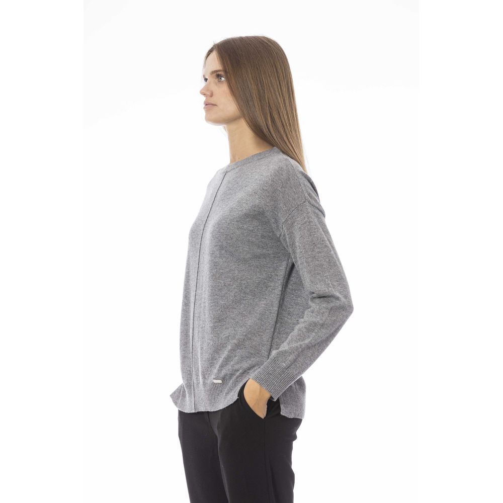 Baldinini Trend Grey Viscose Sweater for Women