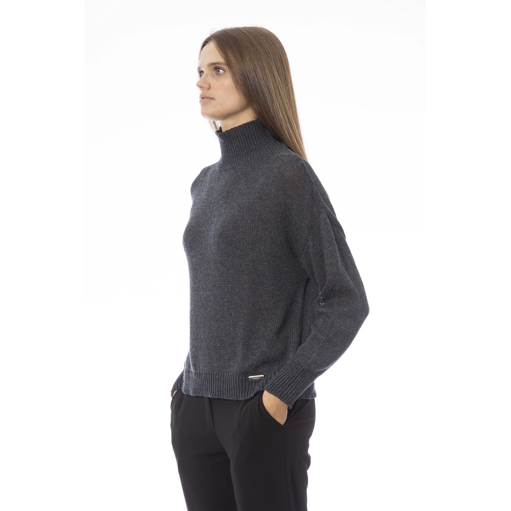 Baldinini Trend Grey Wool Sweater for Women