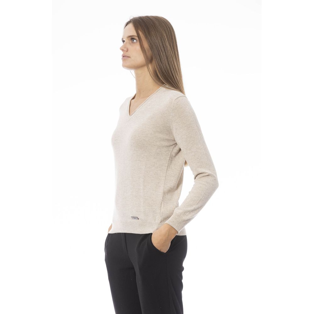 Baldinini Trend Beige Cashmere Women's Sweater