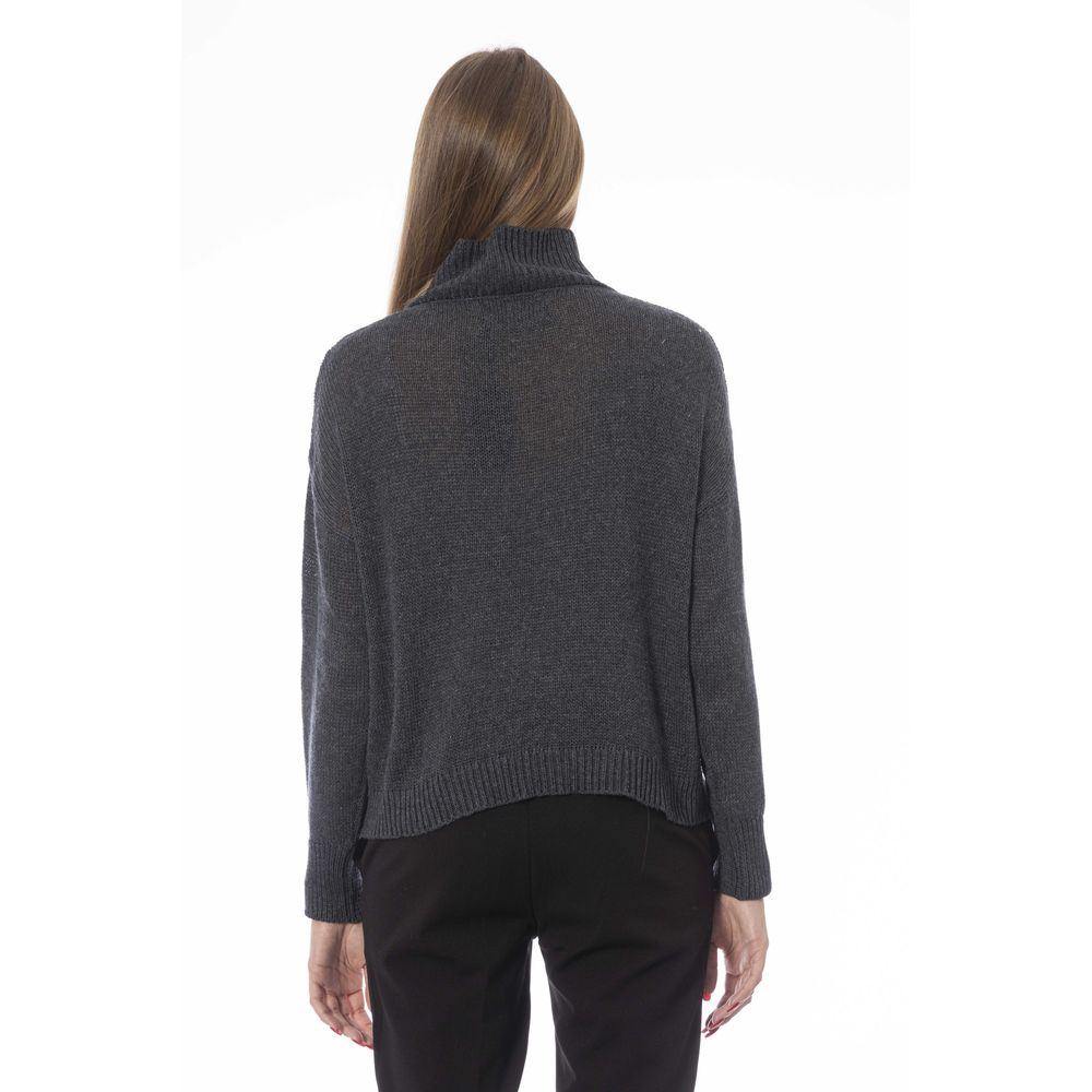 Baldinini Trend Grey Wool Sweater for Women