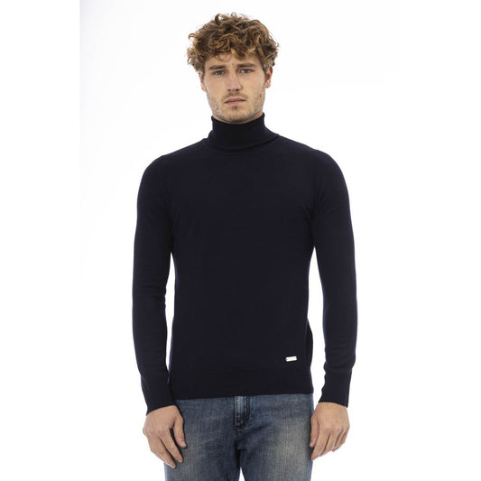 Baldinini Trend Blue Wool Sweater for Men