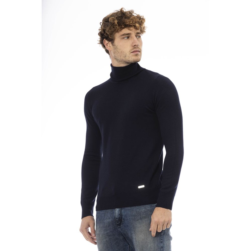 Baldinini Trend Blue Wool Sweater for Men